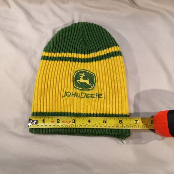 John Deere Green & Yellow Knit Beanie – Youth One Size - Picture 2 of 6